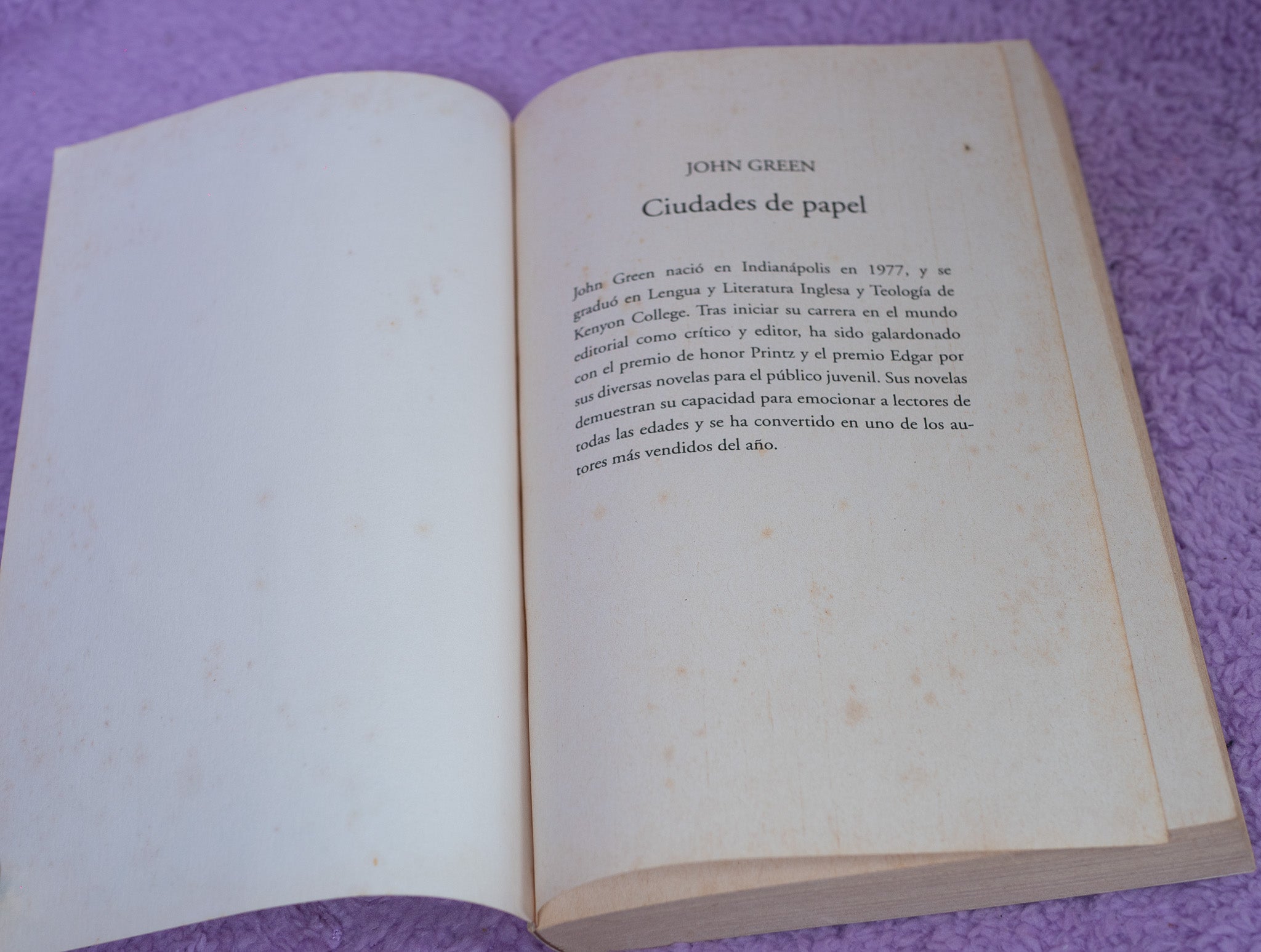 Ciudades de Papel (Preamado)